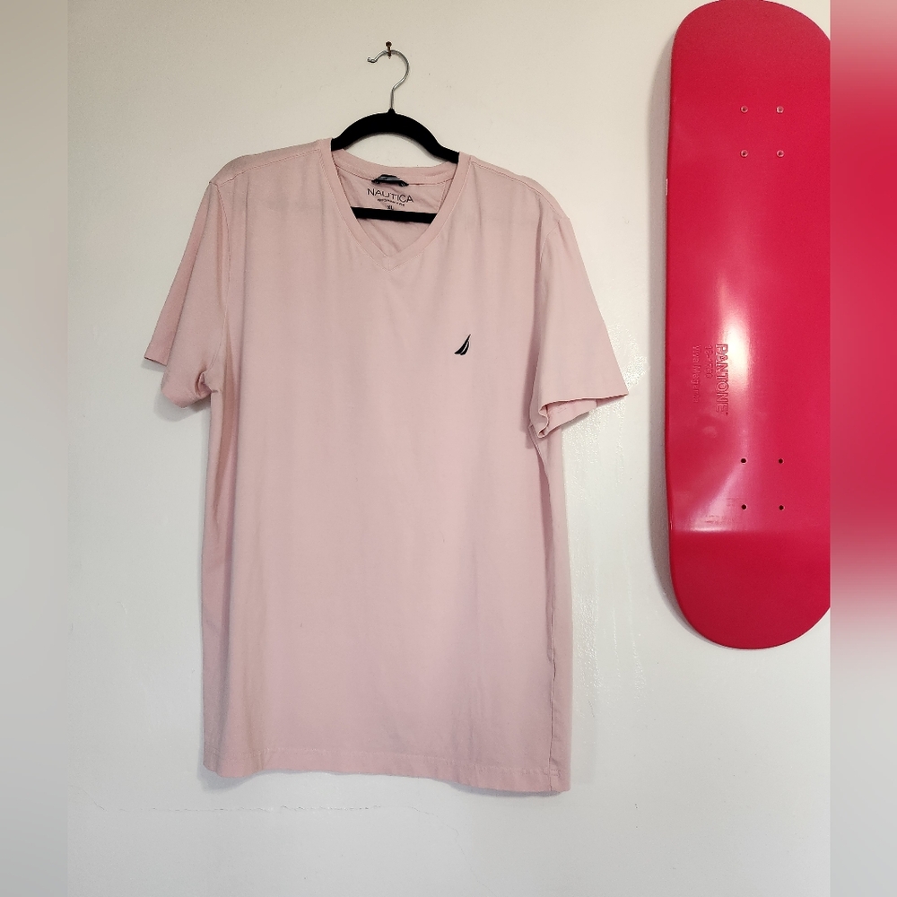 Nautica Men's Pink T-Shirt